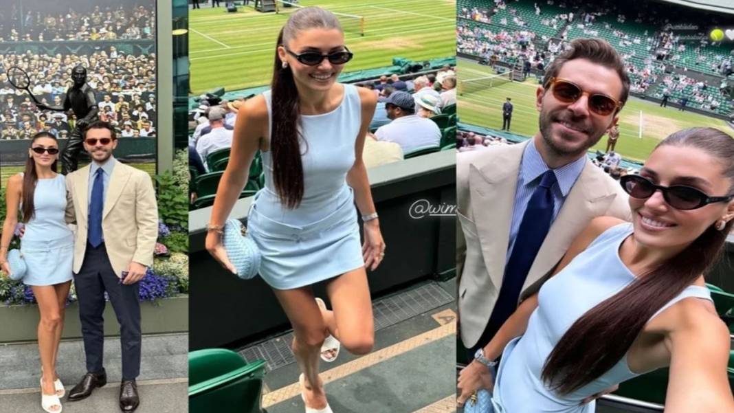 Hande Erçel ve Hakan Sabancı çifti Wimbledon finalinde! 5